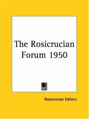 Cover of: The Rosicrucian Forum 1950