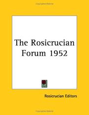 Cover of: The Rosicrucian Forum 1952