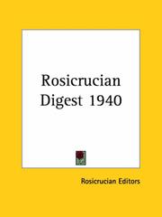 Cover of: Rosicrucian Digest 1940 by Rosicrucian