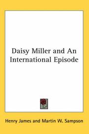Cover of: Daisy Miller and An International Episode by Henry James
