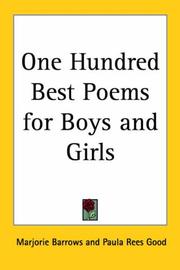 Cover of One Hundred Best Poems For Boys And Girls