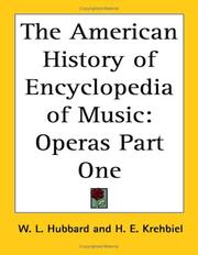 Cover of: The American History Of Encyclopedia Of Music: Operas
