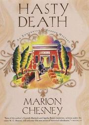 Cover of: Hasty death by M C Beaton Writing as Marion Chesney