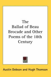 Cover of: The Ballad of Beau Brocade And Other Poems of the 18th Century