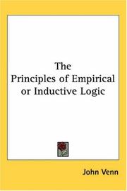 Cover of: The Principles of Empirical or Inductive Logic by John Venn