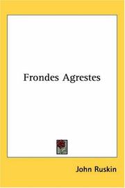 Cover of: Frondes Agrestes by John Ruskin