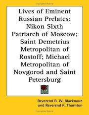 Cover of: Lives of Eminent Russian Prelates by 