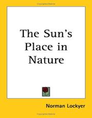 Cover of: The Sun's Place in Nature by Norman Lockyer