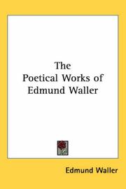 Cover of: The Poetical Works of Edmund Waller