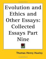 Cover of: Evolution and Ethics and Other Essays: Collected Essays Part Nine