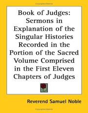 Cover of: Book of Judges by Reverend Samuel Noble