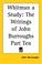 Cover of: Whitman A Study
