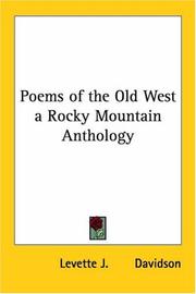 Cover of: Poems of the Old West a Rocky Mountain Anthology