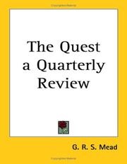 Cover of: The Quest a Quarterly Review by G. R. S. Mead