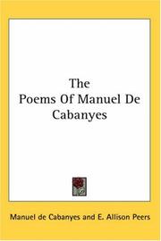 Cover of: The Poems of Manuel De Cabanyes by Manuel De Cabanyes