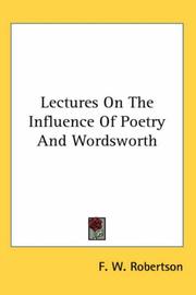 Cover of: Lectures on the Influence of Poetry And Wordsworth