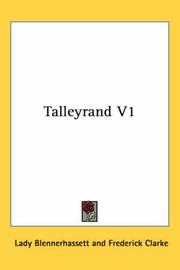 Cover of: Talleyrand | Lady Blennerhassett