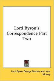 Cover of: Lord Byron's Correspondence