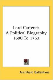 Cover of: Lord Carteret by Archibald Ballantyne