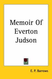 The Memoir Of Everton Judson by E. P. Barrows