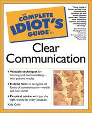 Cover of: Complete idiot's guide to clear communication