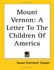 Cover of: Mount Vernon by Susan Fenimore Cooper
