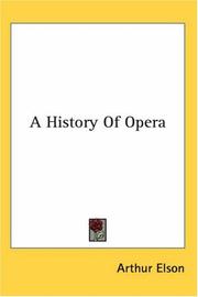 Cover of: A History of Opera