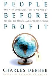 Cover of: People Before Profit by Charles Derber