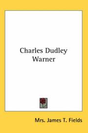 Cover of Charles Dudley Warner