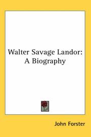 Cover of: Walter Savage Landor: A Biography