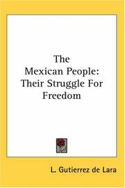 Cover of: The Mexican People by L. Gutierrez De Lara