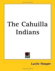 Cover of: The Cahuilla Indians | Lucile Hooper