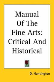 Cover of: Manual of the Fine Arts: Critical and Historical