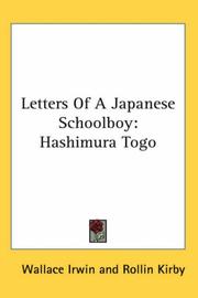 Cover of: Letters of a Japanese Schoolboy by Wallace Irwin