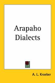 Arapaho dialects by A. L. Kroeber