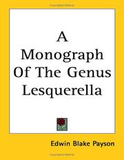 Cover of: A Monograph of the Genus Lesquerella