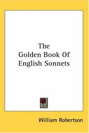 Cover of: The Golden Book of English Sonnets