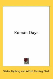 Cover of: Roman Days by Viktor Rydberg