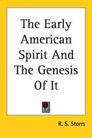 Cover of: The Early American Spirit And the Genesis of It