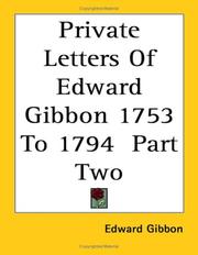 Cover of: Private Letters of Edward Gibbon 1753 to 1794