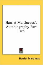 Cover of: Harriet Martineaus's Autobiography by Harriet Martineau