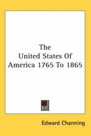 Cover of: The United States of America 1765 to 1865