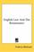 Cover of: English Law And the Renaissance