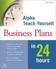 Cover of: Alpha Teach Yourself Business Plans in 24 Hours