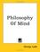 Cover of: Philosophy of Mind