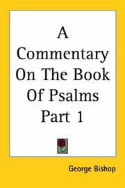 Cover of: A Commentary on the Book of Psalms