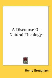 Cover of: A Discourse of Natural Theology