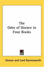 Cover of: The Odes of Horace in Four Books by Horace