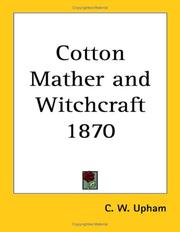 Cover of: Cotton Mather and Witchcraft 1870