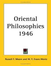 Cover of: Oriental Philosophies 1946